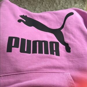 Puma Pink Pullover with Black Logo